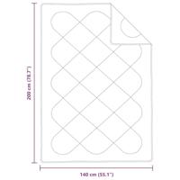 Dekbed met kussen Wit 140 x 200 cm Microfibre - thumbnail