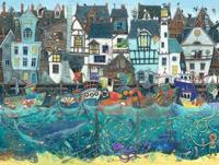 Ravensburger legpuzzel haven van wonderen - een bruisende fantasiehaven - 1500st. - thumbnail