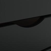 Ladekast MOSS verrijdbaar massief grenenhout zwart - thumbnail