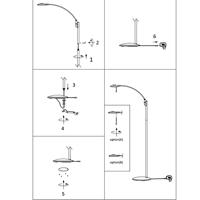 Steinhauer Led vloer leeslampZenith 2x6w - 2200K - 118cm bronsbruin - 7862BR - thumbnail