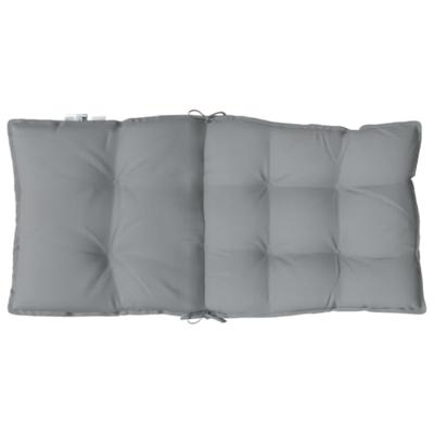 Stoelkussens 6 st lage rug oxford stof grijs