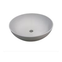 Waskom Njoy Solidthin Rond 39 cm Met Pop-Up Solid Surface Mat Wit Sanimex - thumbnail