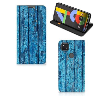 Google Pixel 4a Book | Wallet Case | Wood Blue