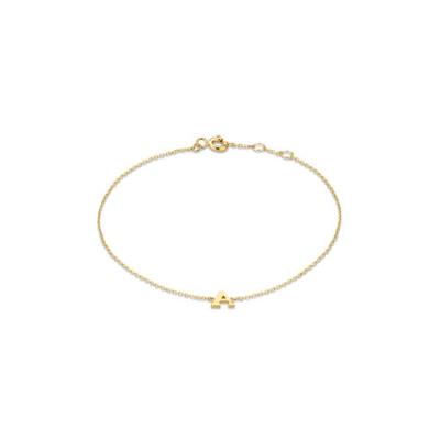 Isabel Bernard 14 karaat gouden armband letter P - IB1001202-P