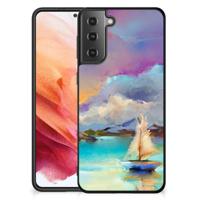 Kleurrijke Telefoonhoesje Samsung Galaxy S21 Boat - thumbnail