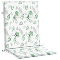 VidaXL Stoelkussens 2 st lage rug stof bladpatroon - thumbnail