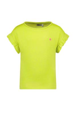 Like Flo Meisjes t-shirt slub metallic - Lime groen