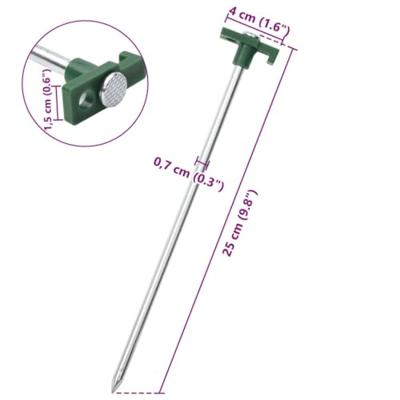 VidaXL Tentharingen 24 st 7 mm 25 cm gegalvaniseerd staal polypropeen VidaXL Tentharingen 24 st 7 mm 25 cm gegalvaniseerd staal polypropeen