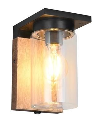 Trio WandlampArdila zwart met hout - 211660135