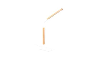 Trio Flexibele tafellampNorris wit met hout - 545210131