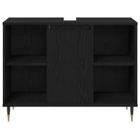 Badkamermeubelset met opslag 3 pcs Zwart Eiken 30 x 30 x 180 cm - thumbnail