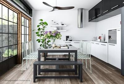 CasaFan ECO GENUINO 122 MW-NB Plafondventilator 11.3 W (Ø x h) 1220 mm x 280 mm Wit (mat) Met afstandsbediening, Met wintermodus