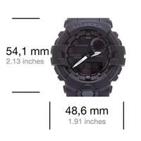 Casio GBA-800-1AER Horloge Kwarts (l x b x h) 54.1 x 48.6 x 15.5 mm Zwart Materiaal (behuizing): Hars Materiaal (armband): Hars - thumbnail