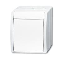 Busch-Jaeger 2601/6 W-54 Ocean (opbouw) Wisselschakelaar spatwaterdicht Wit - thumbnail