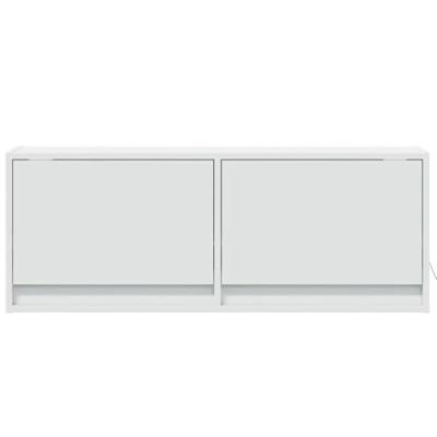 Tv-wandmeubel met LED-verlichting 100x31x35 cm wit