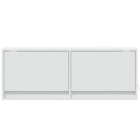 Tv-wandmeubel met LED-verlichting 100x31x35 cm wit - thumbnail