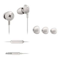 Philips Audio SHE4305WT/00 In-Ear Kopfhörer (Voluminöse Bässe, Integriertes Mikrofon, Geräuschisolation, Ergonomisches Design, 3 Ohrkappentypen) weiß - thumbnail