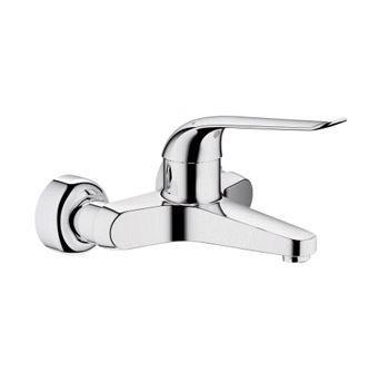 GROHE Euroeco wandkraan met koppelingen inclusief hendel 17cm 20,3cm chroom 32778000