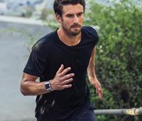 Fitbit Ionic: Adidas Edition LCD Polsband activiteitentracker Zilver - thumbnail