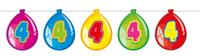 Vlaggenlijn ballonnen 4 jaar - thumbnail
