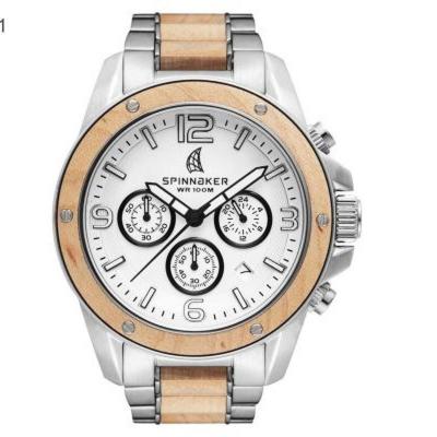 Refurbished Spinnaker Vessel Wood Chronograph | SP-5027-11 Refurbished Spinnaker Vessel Wood Chronograph | SP-5027-11