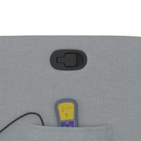 Massagestoel verstelbaar stof lichtgrijs - thumbnail