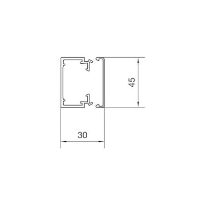 Hager LFH3004509016 Kabelgoot (l x b x h) 2000 x 45 x 30 mm Wit 2 m