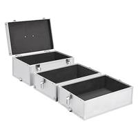 VidaXL Make-up koffer 37x24x40 cm aluminium zilverkleurig - thumbnail