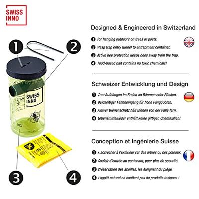 Swissinno Natural Control Outdoor 1 343 001K Wespenval Lokstof Geel 1 stuk(s) Swissinno Natural Control Outdoor 1 343 001K Wespenval Lokstof Geel 1 stuk(s)