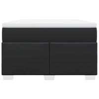 Boxspring met matras kunstleer zwart 120x200 cm - thumbnail