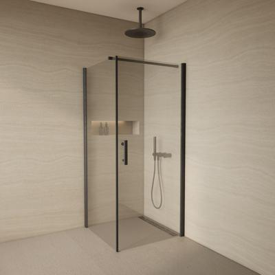 Douchecabine BWS 80x80cm | 6mm Helder Glas met Nanocoating Zwart