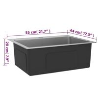 VidaXL Gootsteen handgemaakt roestvrij staal - thumbnail