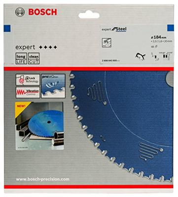 Bosch Accessoires Cirkelzaagblad Expert for Steel 184X2,0X20X48T R-F - 2608643055