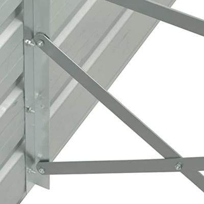 VidaXL Plantenbak verhoogd 480x80x77 cm gegalvaniseerd staal antraciet