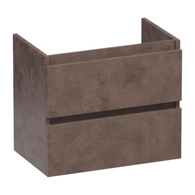 Brauer Joy - Onderkast Ondiep - 60 cm - met 2 Softclose Lades Greeploos en 1 Sifon Uitsparing - Erosion