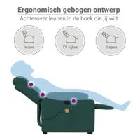 Sta-op-massagestoel verstelbaar stof donkergroen - thumbnail