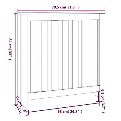 VidaXL Radiatorombouw 79,5x19x84 cm massief grenenhout