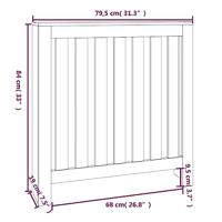 VidaXL Radiatorombouw 79,5x19x84 cm massief grenenhout - thumbnail