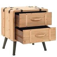 Nachtkastje 50x35x57 cm massief vurenhout - thumbnail