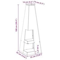 Vuurkorf Zwart 35 x 35 x 100 cm Koudgewalst staal - thumbnail
