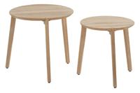 Gabor Set of 2 Coffee tafels Teak dia. 45 & dia. 55 cm 4SO - 4so - thumbnail