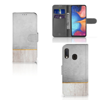 Samsung Galaxy A20e | Book Style Case | Wood Concrete - thumbnail