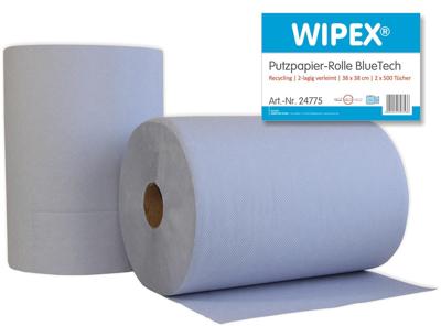 NORDVLIES poetspapier "bluetech putzpap. bluetech 2-pack blue size 38x38cm