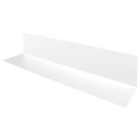 Massief stalen gevouwen plank mat wit 80x15x15cm - thumbnail