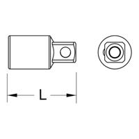 KS Tools 963.1050 9631050 Verloopstuk Aandrijving 1 (25 mm) 75 mm 1 stuk(s) - thumbnail