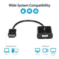 StarTech.com DisplayPort naar VGA adapter - Actieve DP naar VGA converter - 1080p video - DP/DP++ bron op VGA-monitor kabel adapter - DP naar VGA-adapter, digitaal naar analoog - DP 1.2 naar VGA (DP2VGA3) - thumbnail