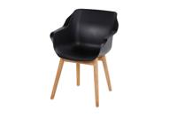 Hartman Sophie Teak tuinstoel Carbon black - thumbnail