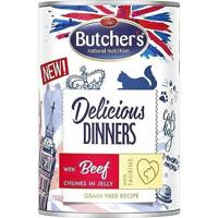 BUTCHER'S Delicious Dinners Stukjes rundvlees in gelei - nat kattenvoer - 400g - thumbnail