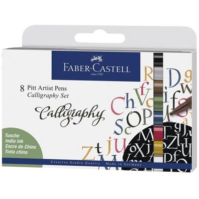 Faber Castell fc-167508 pitt artist pen kalligrafieset 8 pennen