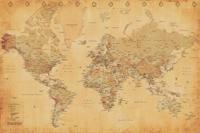 Poster Map World Vintage - Engels - 91,5x61cm - thumbnail